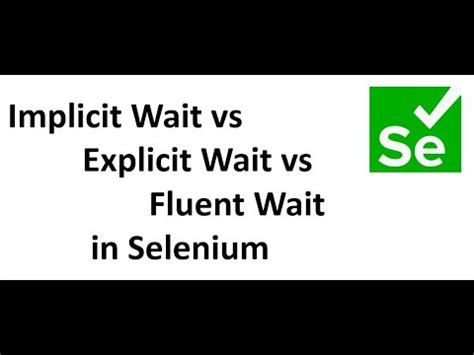 Waits In Selenium Implicit Wait Explicit Wait And Fluent Wait In