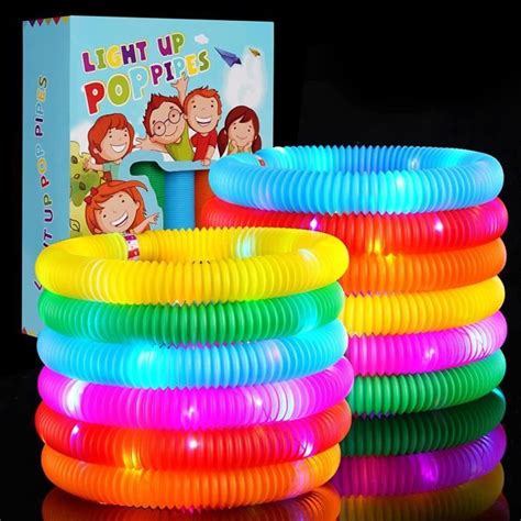 Pcs Tubes Lumineux De Pop Jouets Sensoriels Lumineux Tube Pop