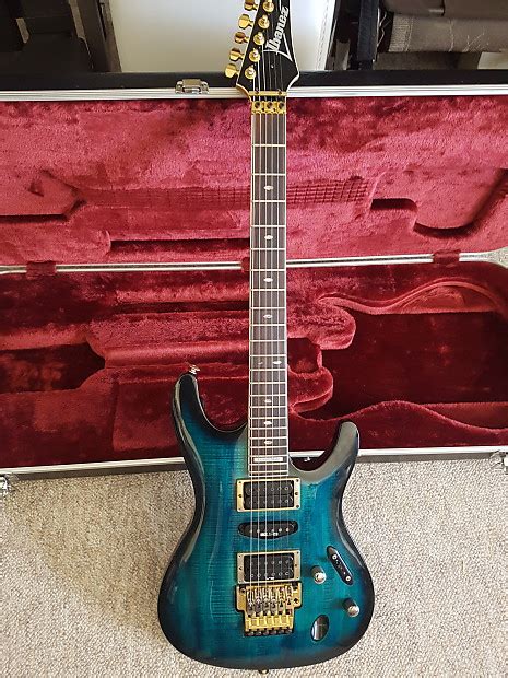 Ibanez S540fm 1993 Flame Maple Turquoise Reverb