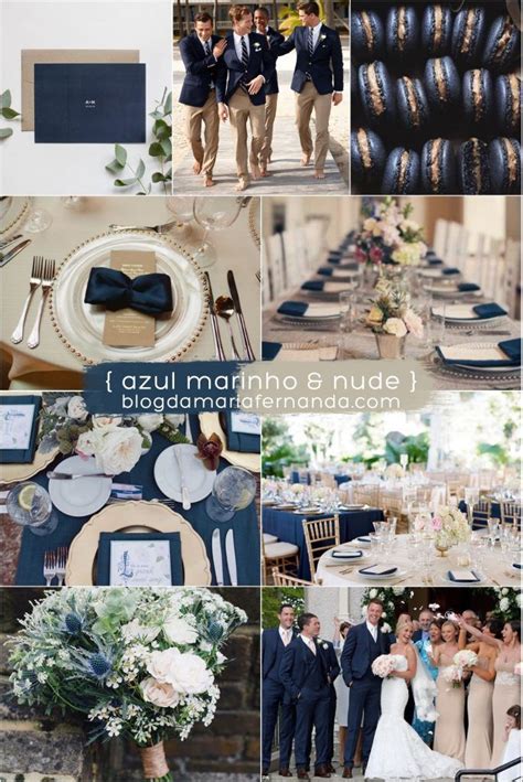 Decoração De Casamento Azul Marinho - Decoração de Casamento : Paleta de Cores Azul Marinho e Nude - MaFer ...