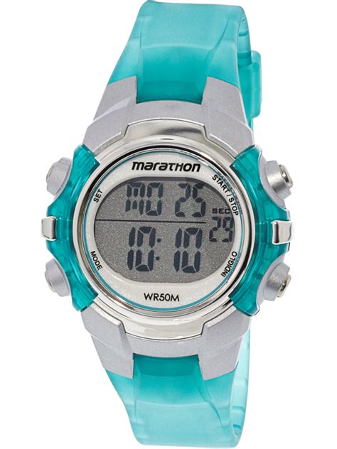 Timex Women S Marathon T5K817 Green Resin Quartz Sport Watch