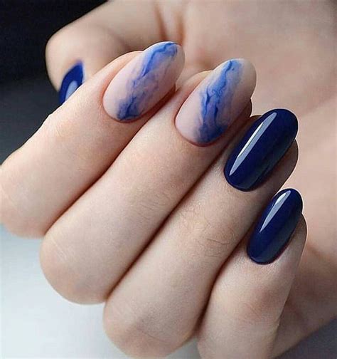 50 Stunning Matte Blue Nails Acrylic Design For Short Nail - Fashionsum