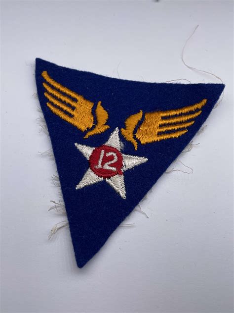 Original World War Two Era Theatre Made Felt American 12th Army Air Force Patch In Us Army Air