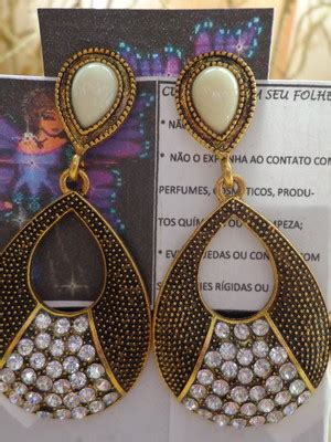 Brinco Nude Strass Compre Produtos Personalizados No Elo7