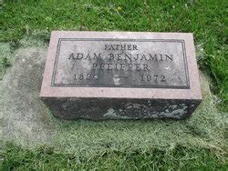 Adam Benjamin Pfeiffer Homenaje De Find A Grave