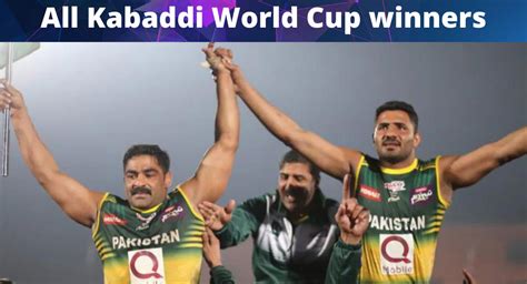 Kabaddi World Cup Winners List 2024 - Kathi Maurise