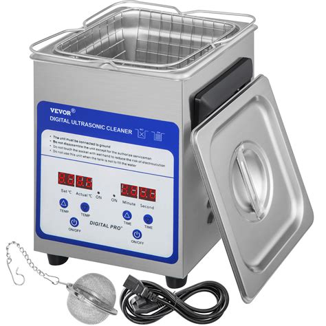 VEVOR Digital Ultrasonic Cleaner 2L Ultrasonic Cleaning Machine 40kHz