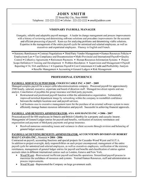 Click Here To Download This Payroll Manager Resume Template