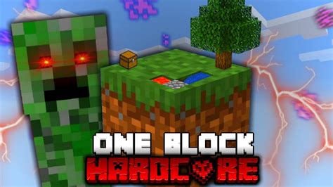 Minecraft One Block Skyblock But It S Hardcore Youtube