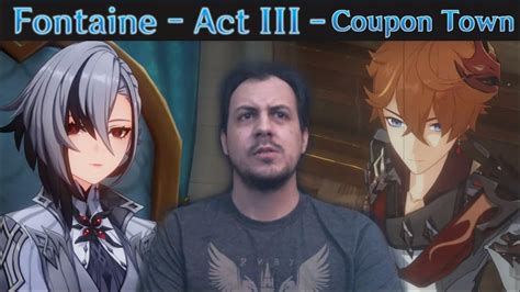 Fontaine Act 3 Welcome To Coupon Town Genshin Impact Youtube