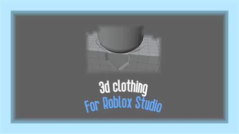 How To Make 3d Clothing On Blender Roblox Youtube