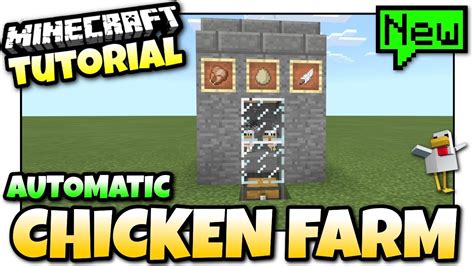 Minecraft Bedrock Automatic Chicken Farm Easy Tutorial Ps