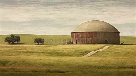 Circular round barn stock illustration. Illustration of illinois ...