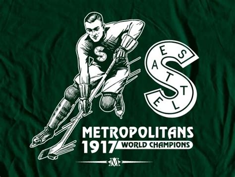 Seattle Metropolitans Logo Tee Shirt - Hockey | Seattle sports, Hockey ...