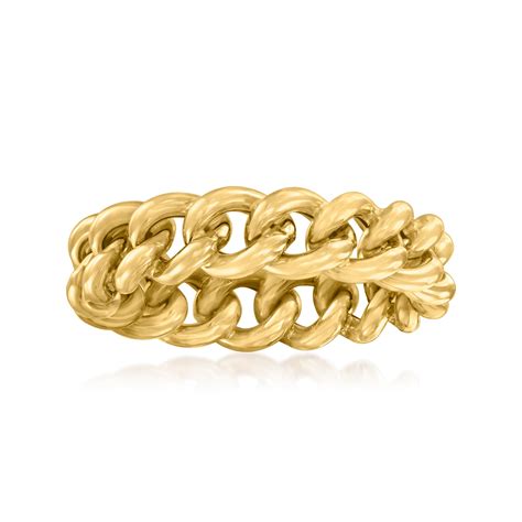 Italian Kt Yellow Gold Curb Link Ring Ross Simons