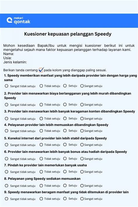 Contoh Kuesioner Kepuasan Pelanggan Dan Cara Membuatnya