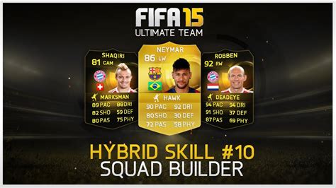 Fifa Hybrid Skill Squad Builder Ft Nd If Robben Youtube