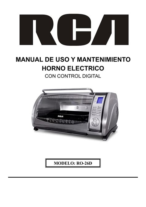 MANUAL DE USO Y MANTENIMIENTO HORNO ELECTRICO Manualzz