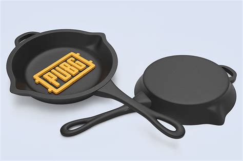 PUBG Frying Pan Keychain 3D Model 3D Printable CGTrader