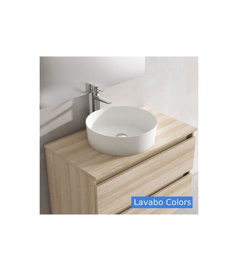 Mueble baño modelo ICON 100cm 1 puerta y 2 cajones con lavabo sobre