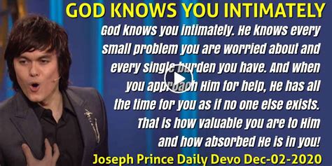 Joseph Prince December 02 2020 Daily Devotion God Knows You Intimately