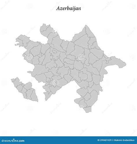 Azerbaijan Map. District Map Of Azerbaijan Detailed Map Of Azerbaijan