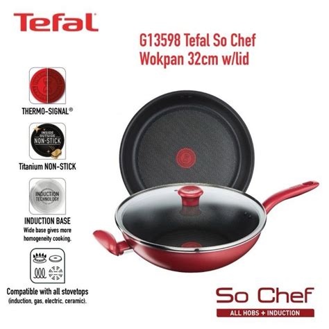 Tefal So Chef Cm Wokpan With Lid G Shopee Malaysia