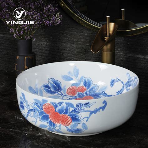 Jingdezhen Antique Bathroom New Art Basin Design Porcelain Vessel