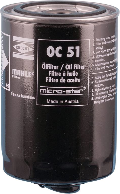 Amazon.com: MAHLE OC 51 OF Engine Oil Filter : Automotive