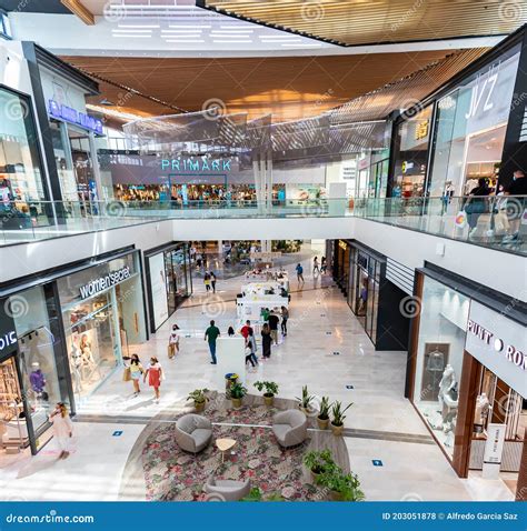 Seville, Spain - September 18, 2020: Interior of Lagoh Sevilla Shopping