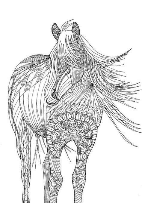 Printable Horse Coloring Pages For Adults : The horse on this coloring