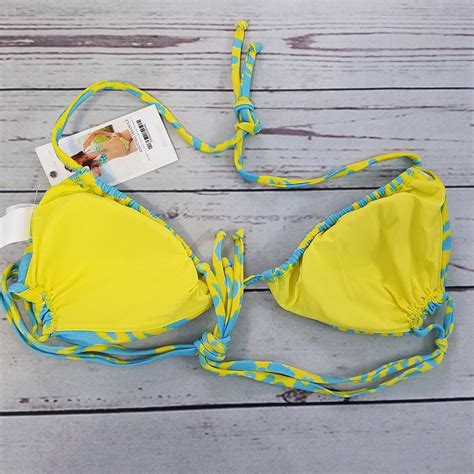 Sauvage Beach Safari Knotted Triangle Bikini Top Size Large Ebay