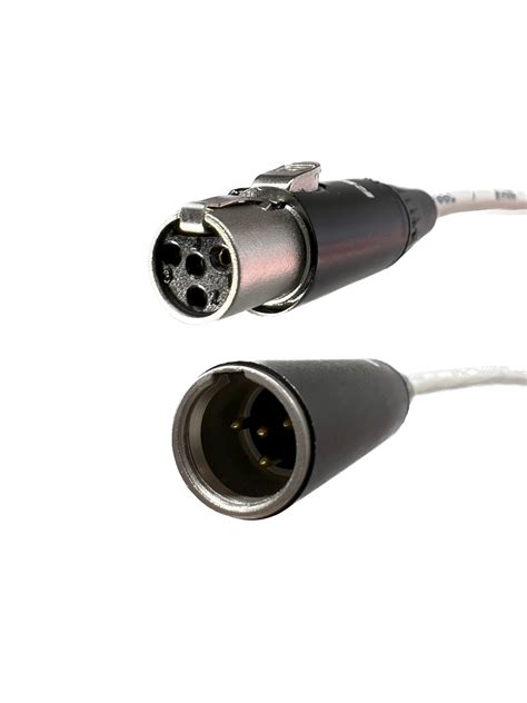 Mini XLR 4 Pin Male to Female Cables - Plenum White Jacket - Custom ...