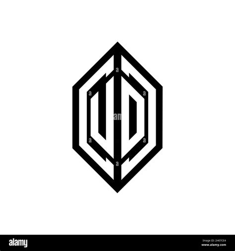 Uo Logo With Geometric Shape Vector Monogram Design Template Isolated