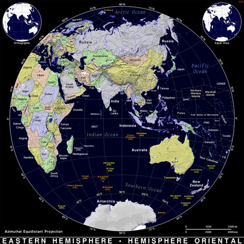 Printable Eastern Hemisphere Map