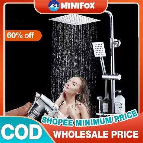 Bathroom Shower Set 304 Stainless 4 In 1 Shower Set With Faucet Hot And Cold Shower Shower Head