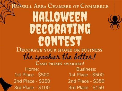 Russell Area Chamber Of Commerce Announces Halloween House Business