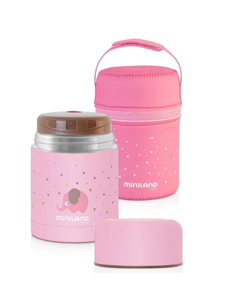 Termo para Sólidos Miniland Baby Silky Food Thermos 600 ml rosa