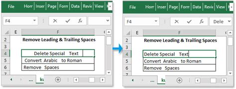 How To Remove Leading And Trailing Spaces In Excel Cells