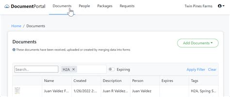 documents list document portal llc