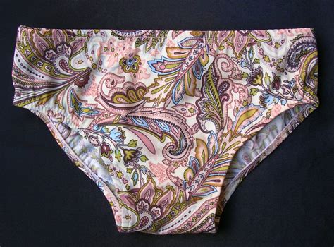 Mens Swim Brief Swimsuit In Nude And Brown Regency Paisley Etsy