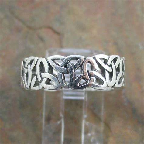 Sterling Silver Celtic Triquetra Band Ring Transglobal Trading