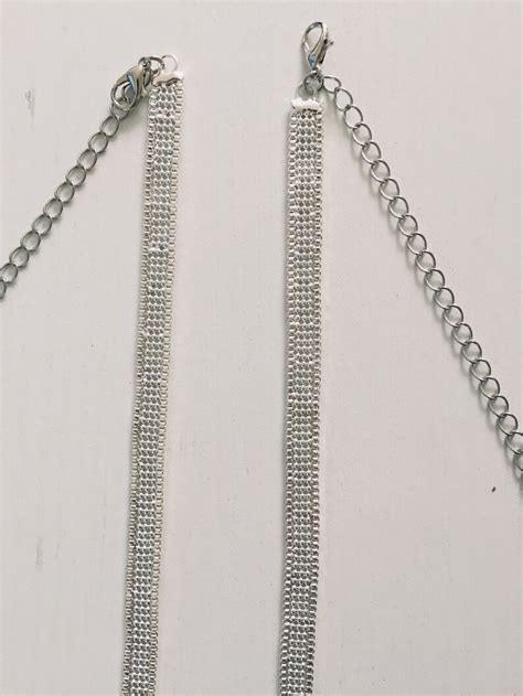 Silver Chain Bra Strapdecorative Bra Straps Dress Wedding Etsy