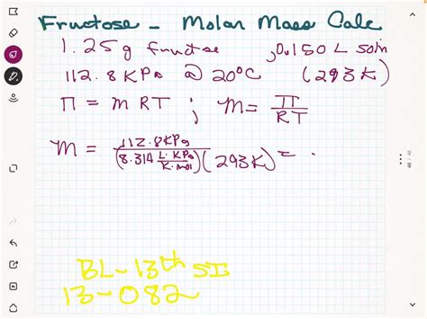 Solved A Dilute Aqueous Solution Of Fructose In Water Is Formed By