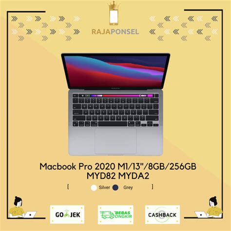 Jual Macbook Pro 2020 M1 13 8GB 256GB MYD82 MYDA2 Touch Bar GREY