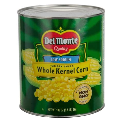 Del Monte Golden Sweet Whole Kernel Corn Low Sodium Delmonte 101 Oz