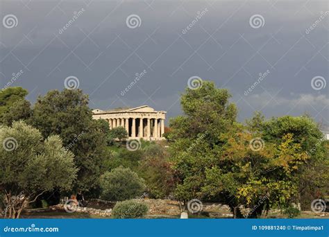 Temple of Hephaestus in Ancient Agora of Athens Editorial Image - Image of hephaestion, greek ...