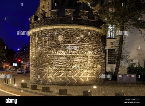 Germany, Cologne, the Roman tower at the Zeughaus street, it was the ...