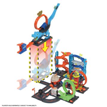 Hot Wheels City LAttaque Du T Rex Coffret Looping 1 Voiture Incluse Mattel