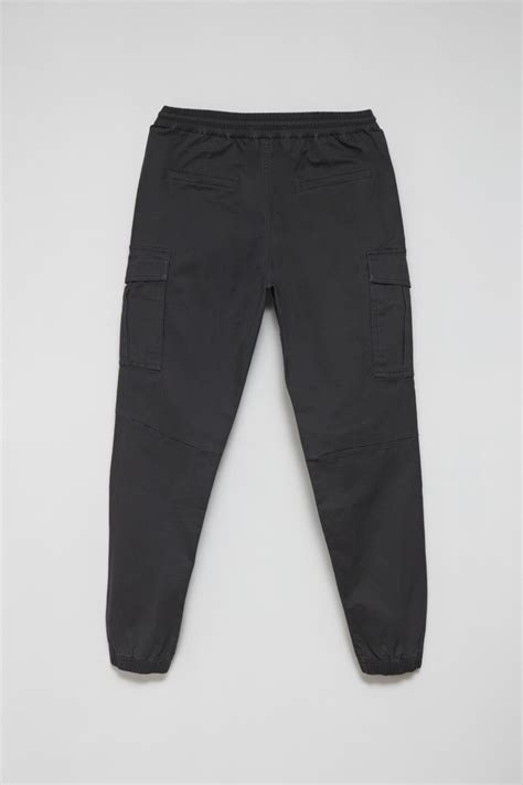 Pantal N Cargo Jogger Gris Oscuro Bas Basic Simple